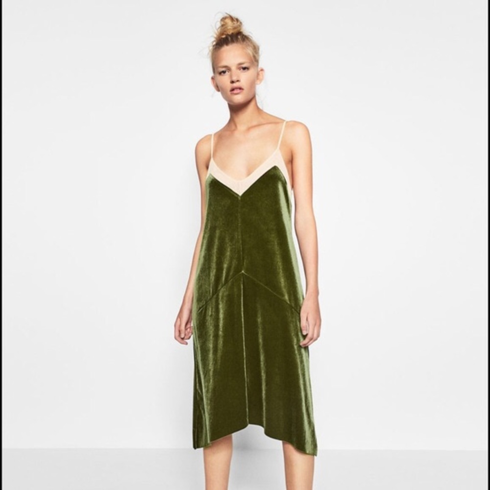 Zara Midi Velvet Slip Dress